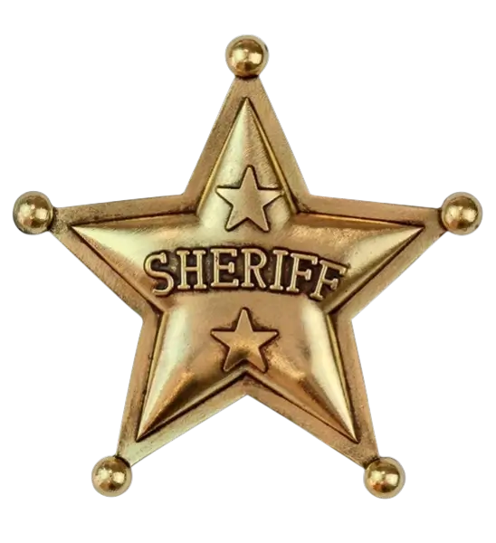 Genuine Sheriff's star - Cowboy Far West badge