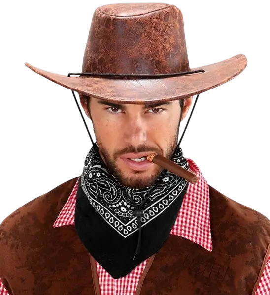 Black Cowboy Bandana 55x55 cm - Western Scarf