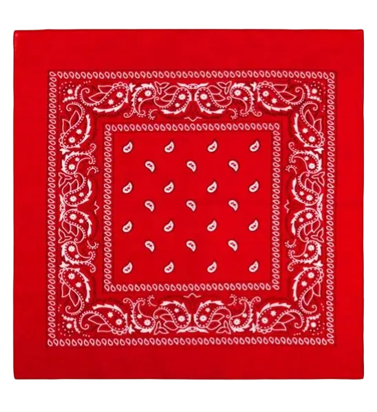 Red Cowboy Bandana 55x55 cm - Western Scarf