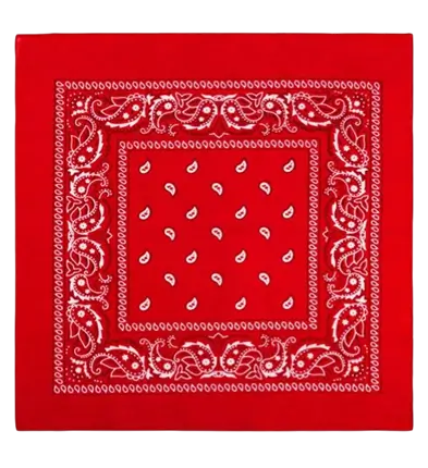 Red Cowboy Bandana 55x55 cm - Western Scarf