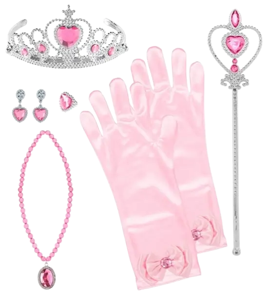 Complete Princess Kit - Tiara, Gloves, Necklace, Ring and Wand