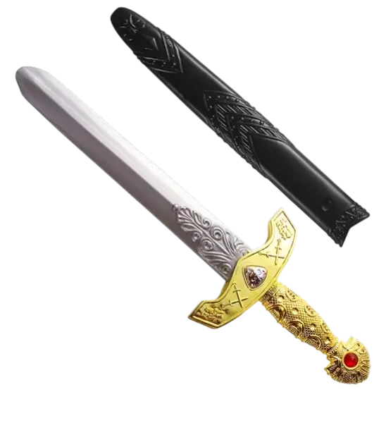 Royal Sword with Stones and Scabbard - 45 cm
