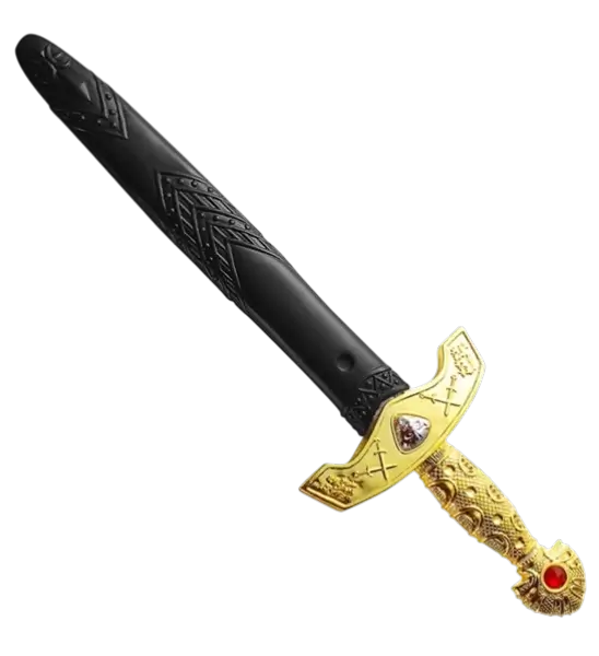 Royal Sword with Stones and Scabbard - 45 cm