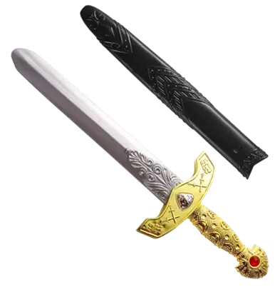 Royal Sword with Stones and Scabbard - 45 cm