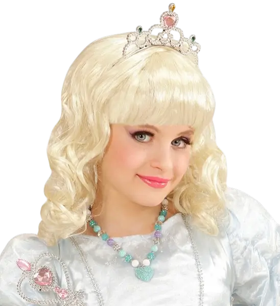 Coloured Pearl Necklace with Blue Strass Heart