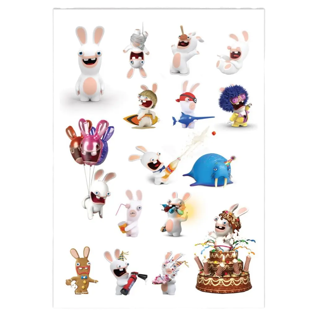 Rabbids™ Ephemeral Tattoos for Kids - Birthday Accessories