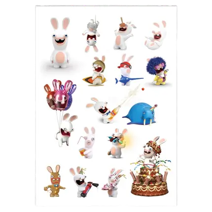 Rabbids™ Ephemeral Tattoos for Kids - Birthday Accessories