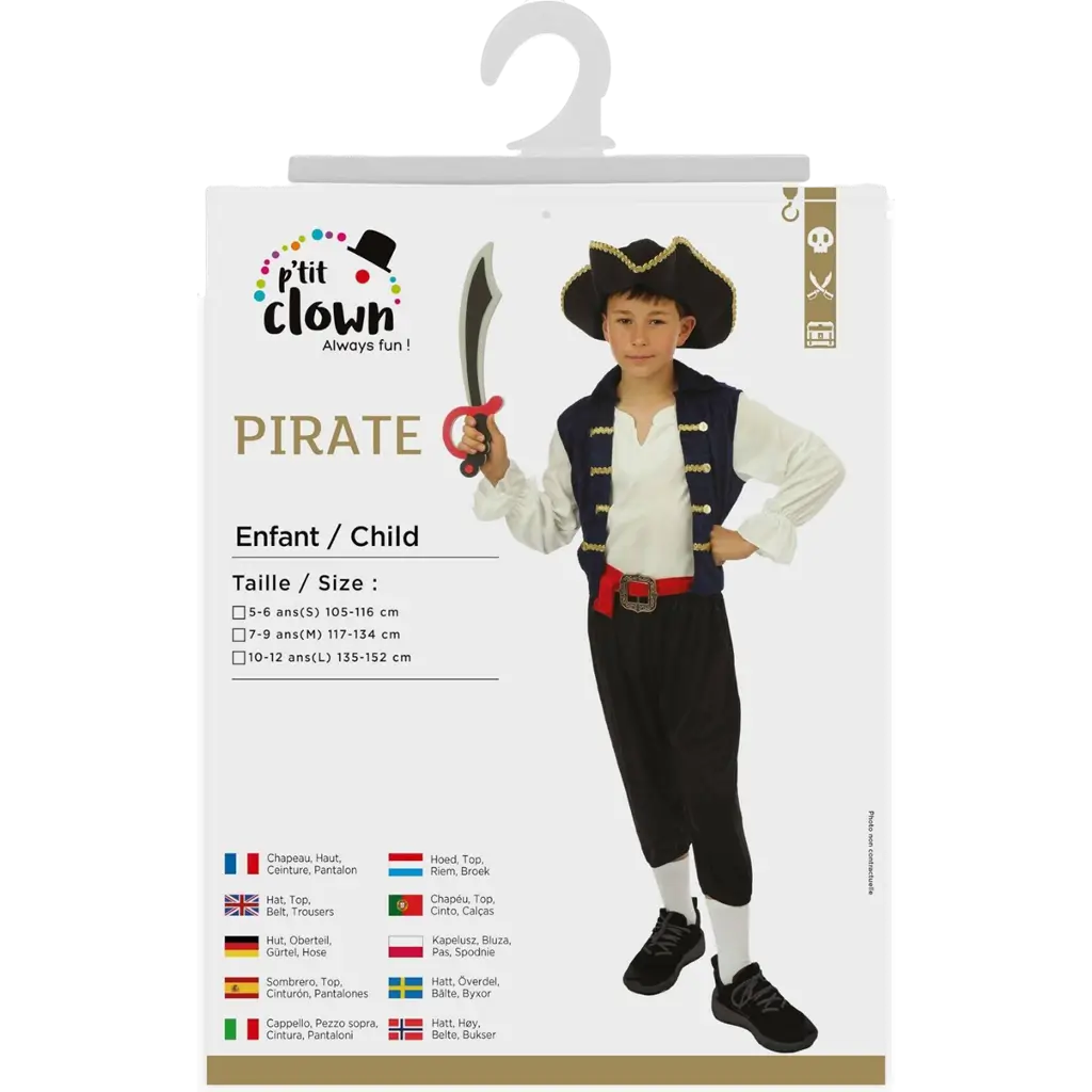 Boy's Pirate disguise 5-6 years - Child Pirate Costume