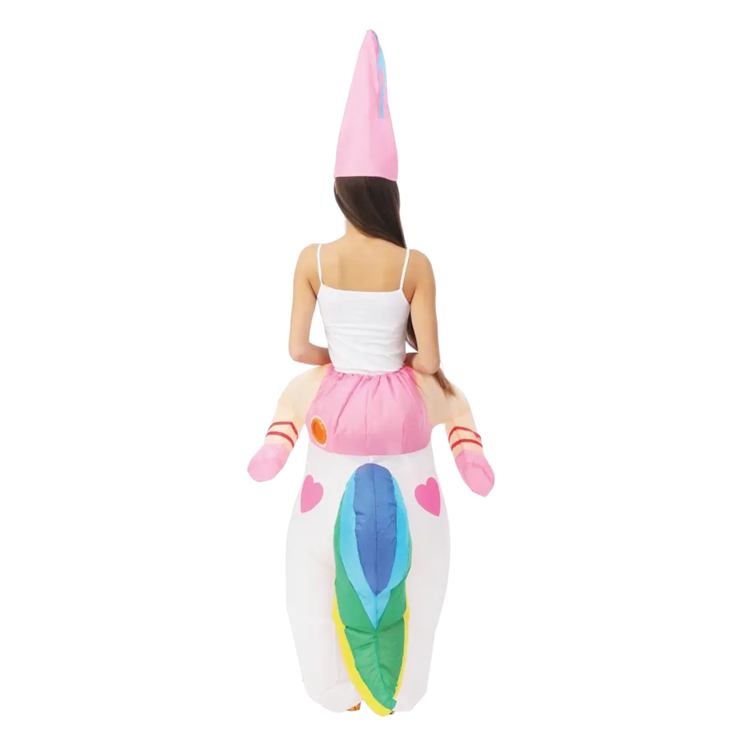Inflatable Unicorn Disguise with Rider Adult - One Size Festive Costume