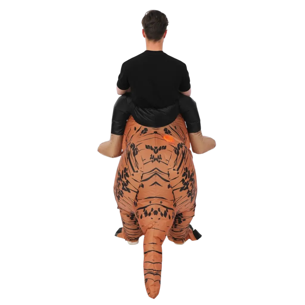 Inflatable Dinosaur Disguise with Adult Rider - One Size Festive Costume
