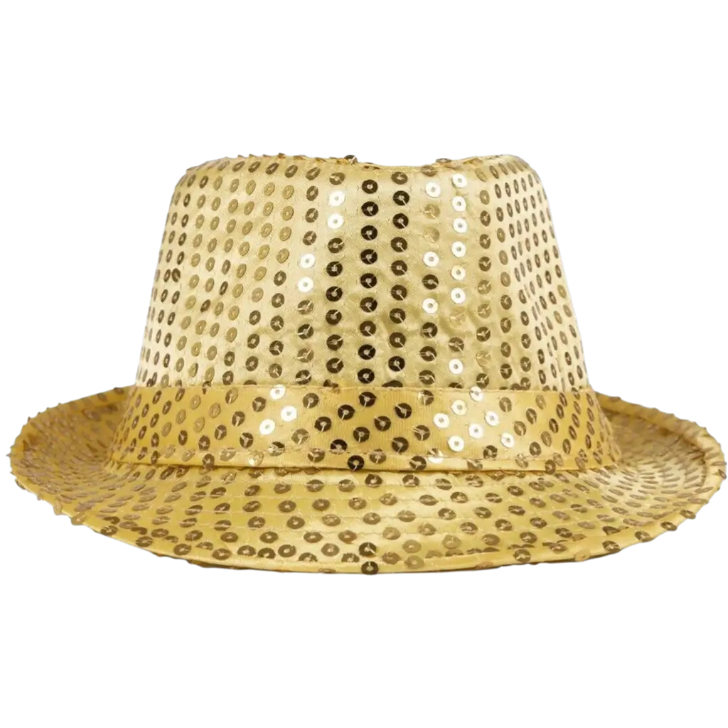 Adult Gold Sequin Borsalino Hat - Party Accessories