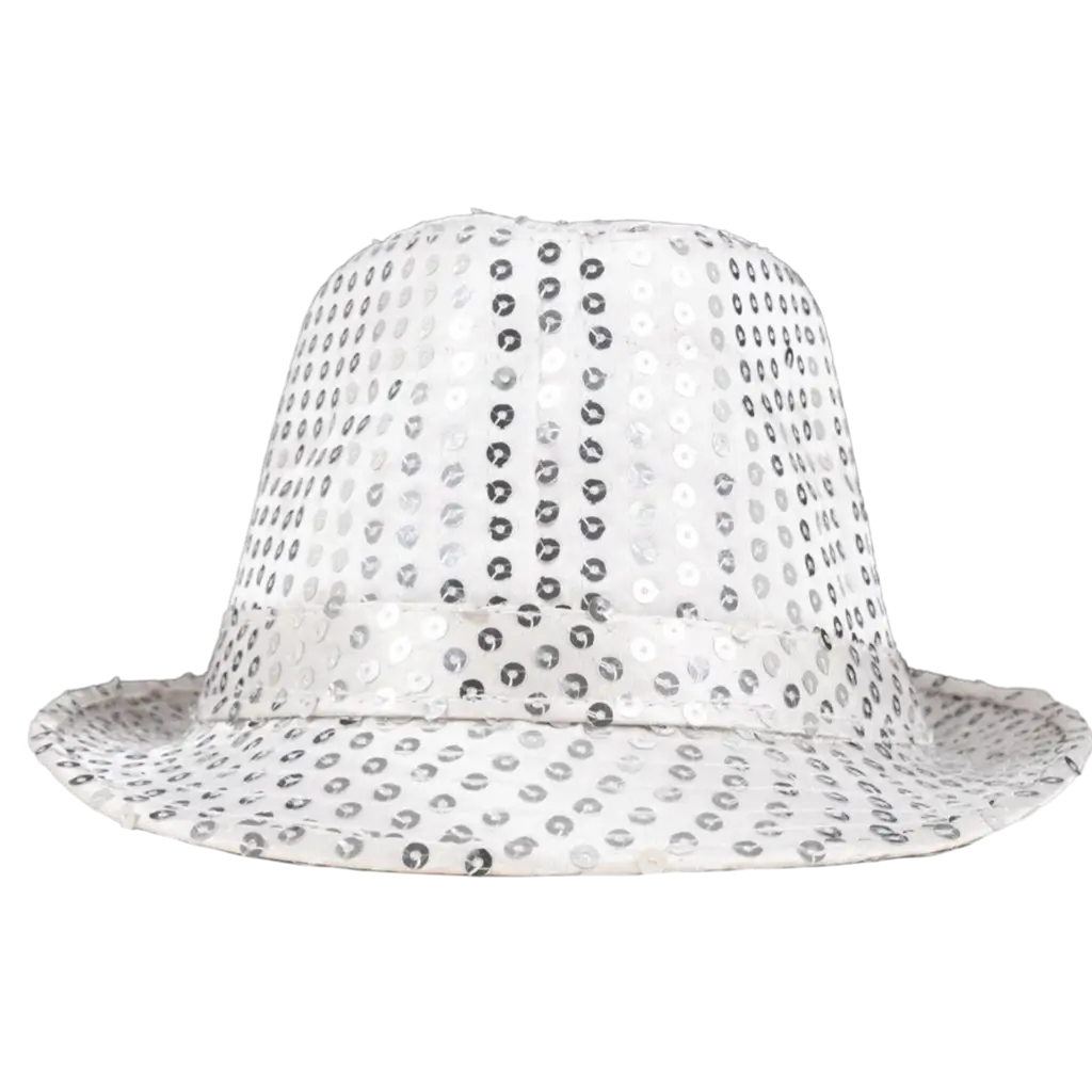 Adult Silver Sequin Borsalino Hat - Disco Accessories
