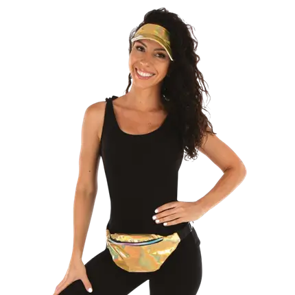 Adult Gold Disco Accessories Set - Disco Evening Accessories
