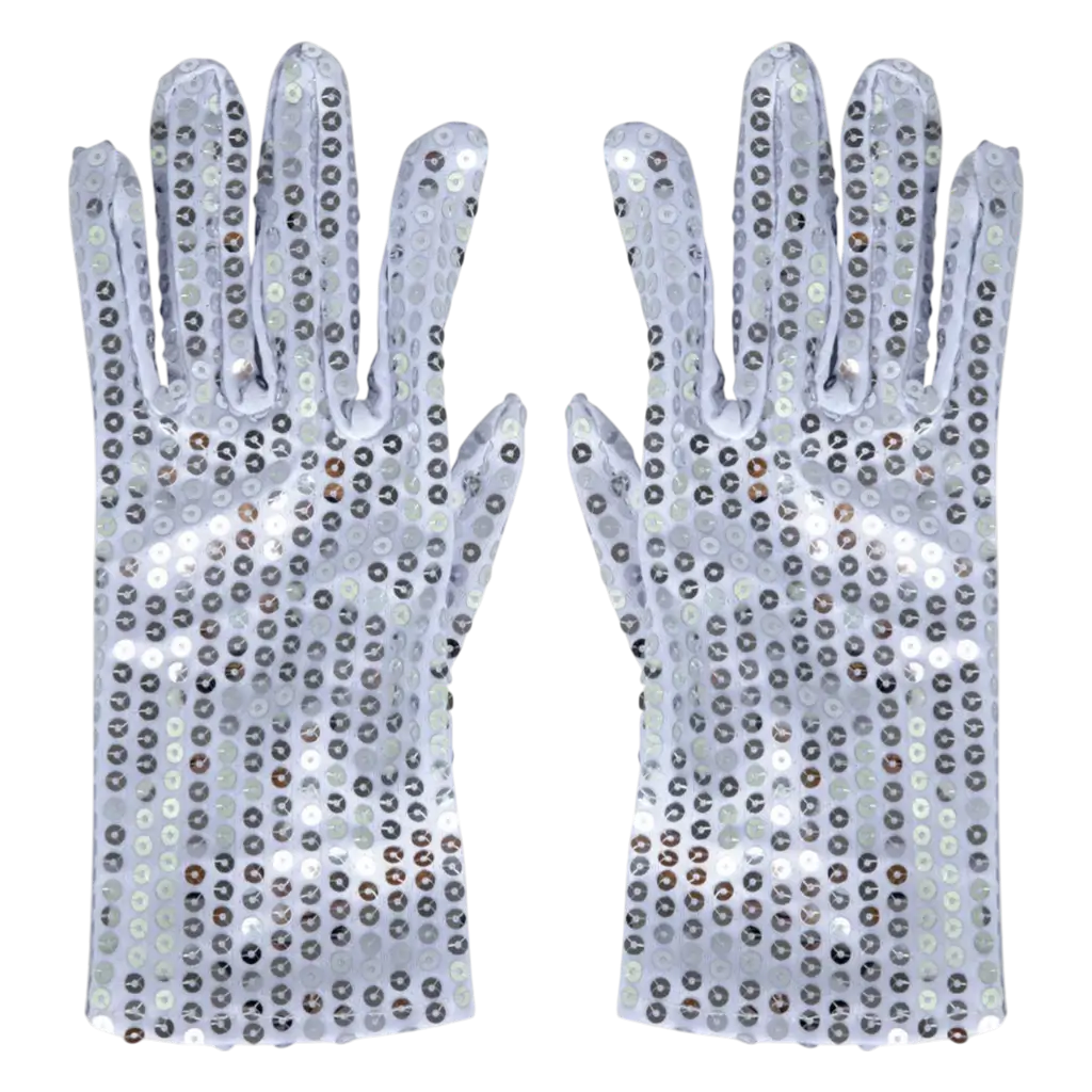 Adult Silver Sequin Gloves - Disco Accessories