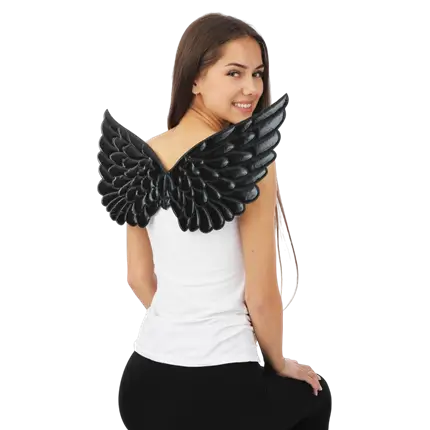 Black Angel Wings 62 cm - Angel or Demon Disguise Accessories