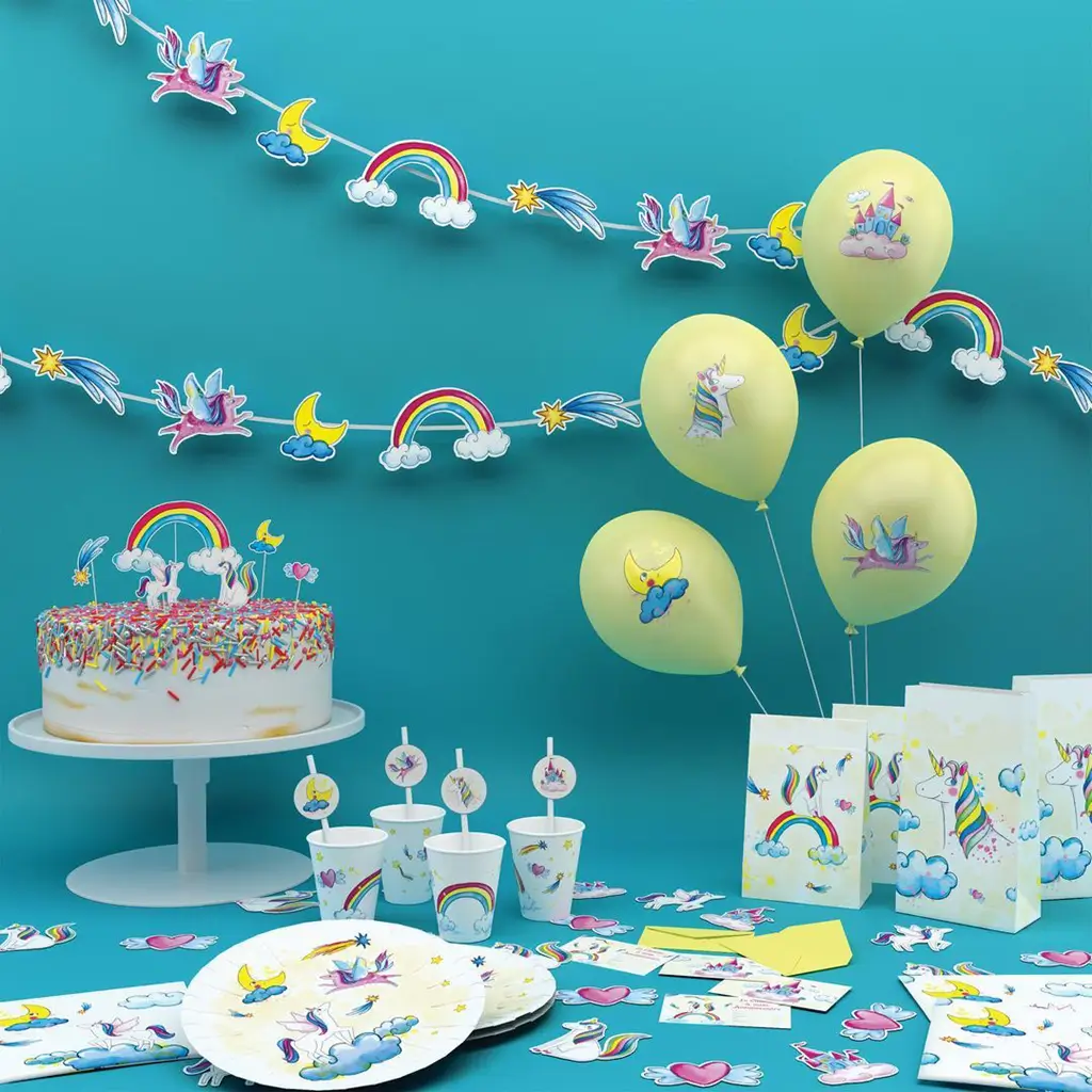 Ephemeral Unicorn Tattoos for Children - Birthday Accessories