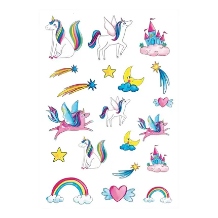 Ephemeral Unicorn Tattoos for Children - Birthday Accessories