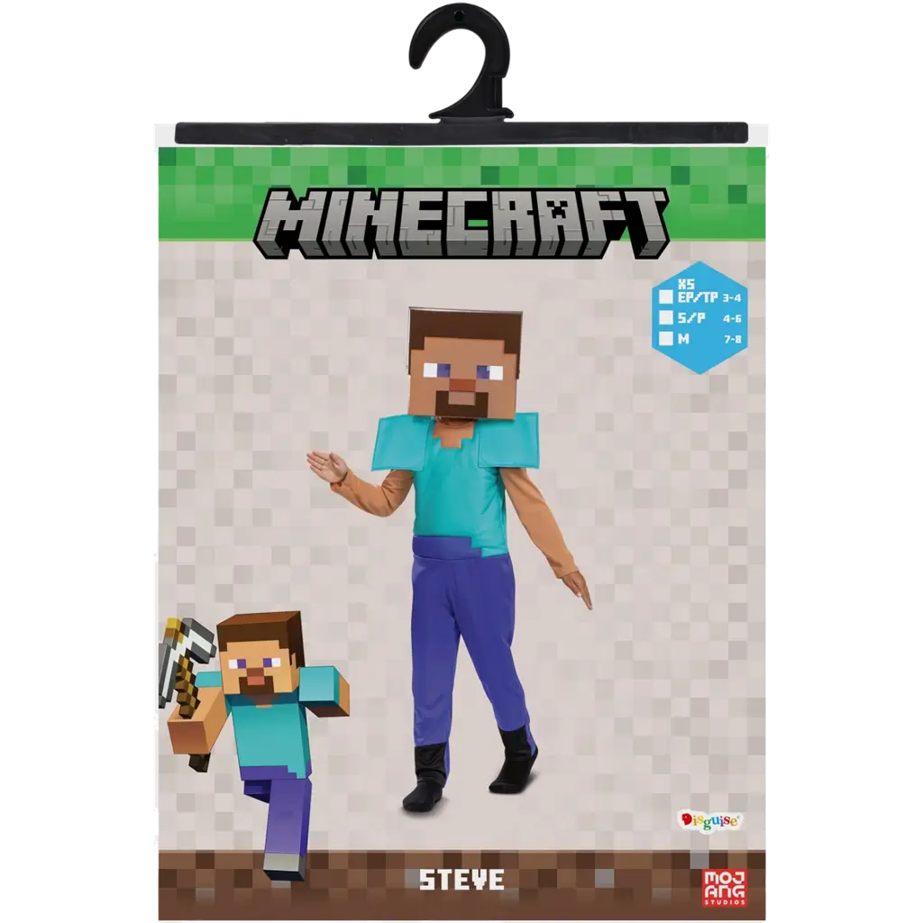 Steve Minecraft™ Disguise Child 7-8 Years