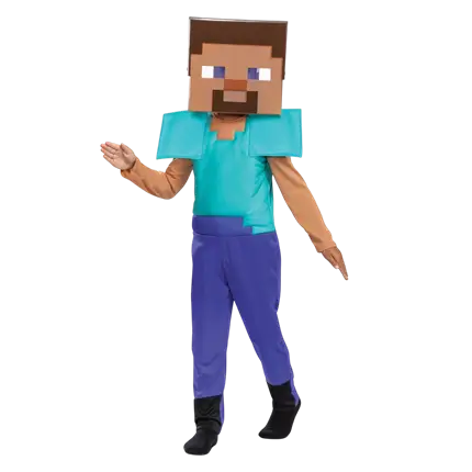 Steve Minecraft™ Disguise Child 7-8 Years
