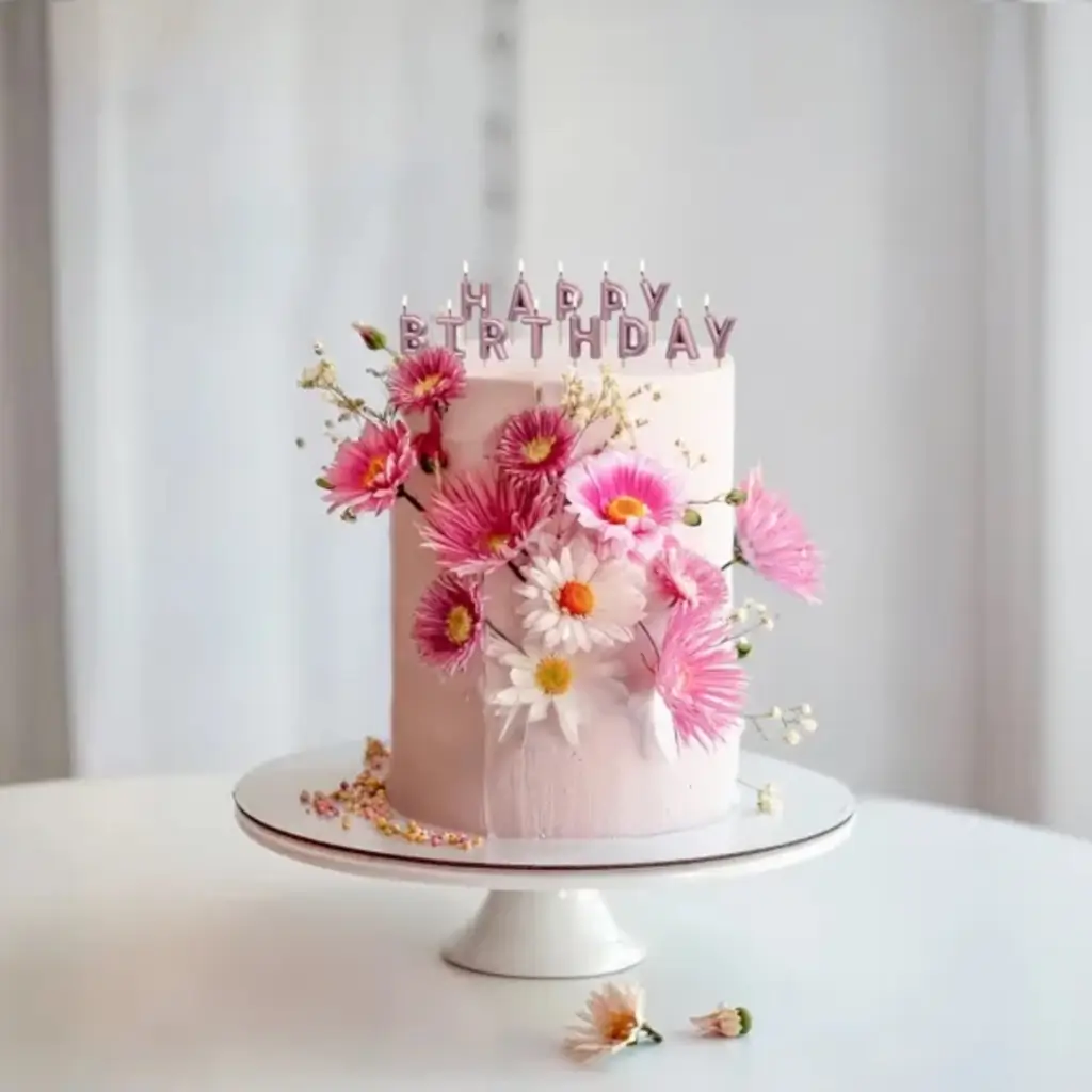 HAPPY BIRTHDAY" Rose Gold Candle