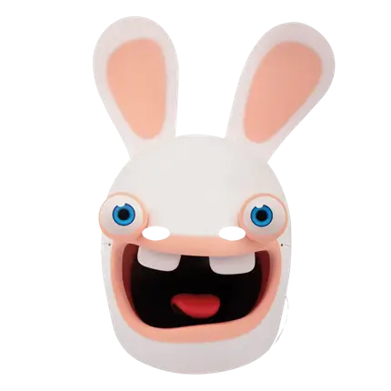 Rabbids™ Cardboard Mask - Children's fancy dress accessories