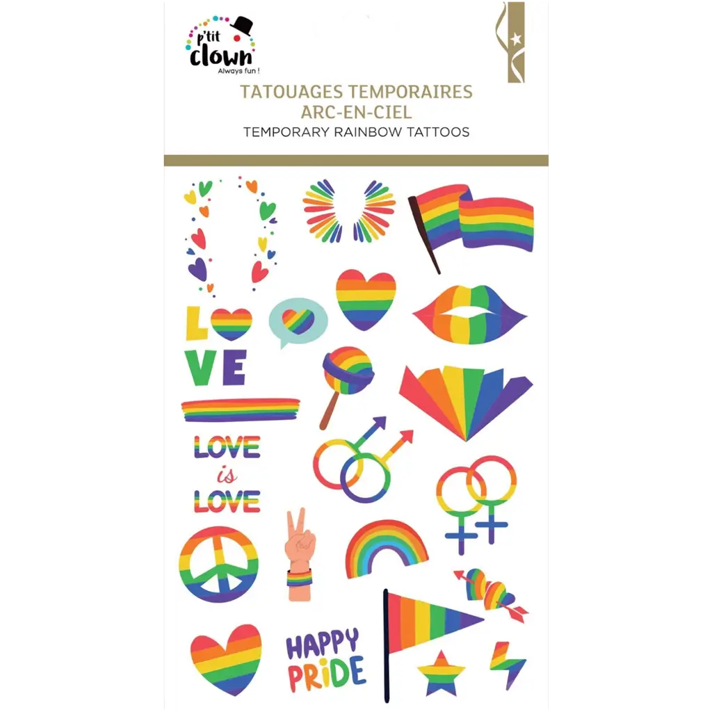 Rainbow Ephemeral Tattoos - Children's Birthday Accessories