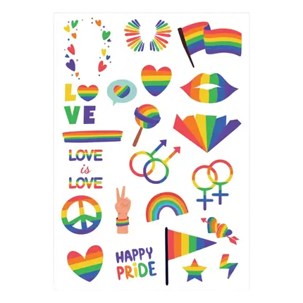 Rainbow Ephemeral Tattoos - Children's Birthday Accessories