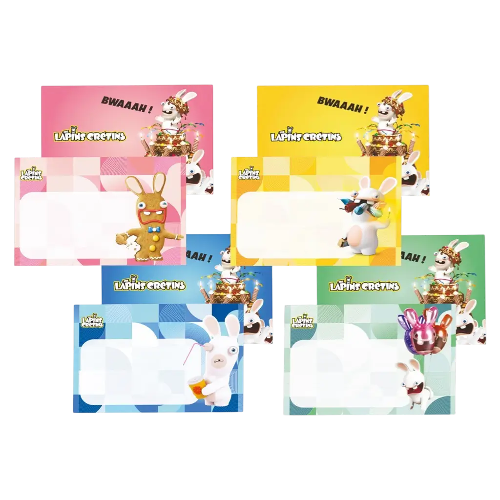 Rabbids™ Invitation Cards Set of 8 - Children's Birthday Party