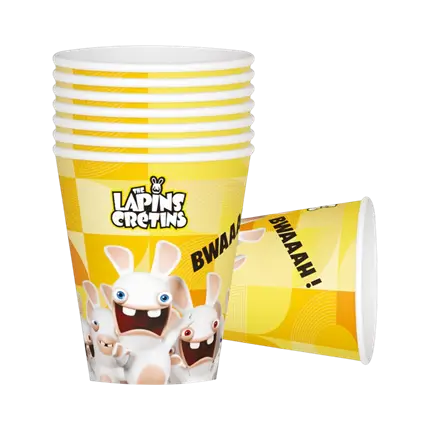 Rabbids™ Cups Set of 8 - Birthday Crockery