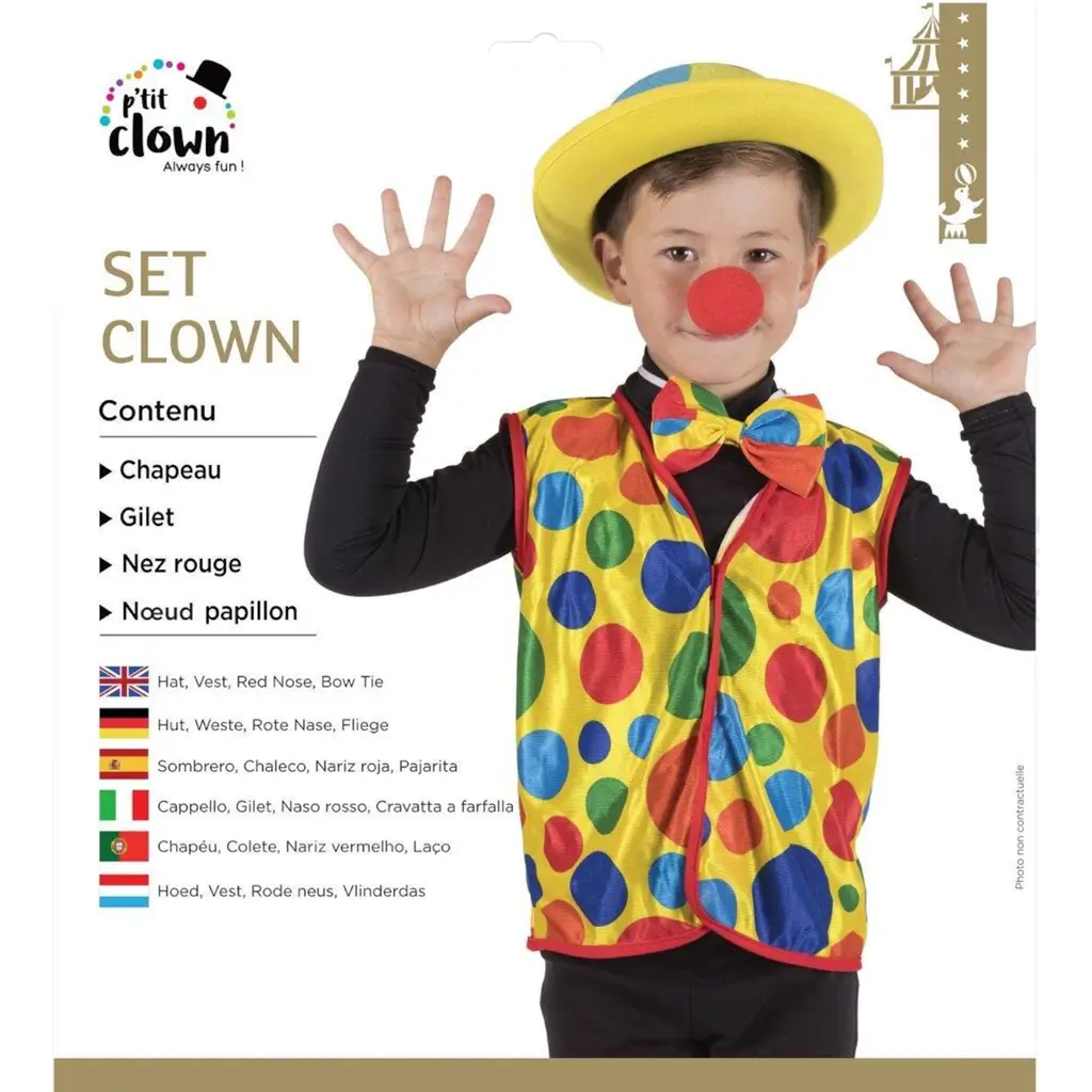 Children's Clown Kit One Size Only - Disguise accessories