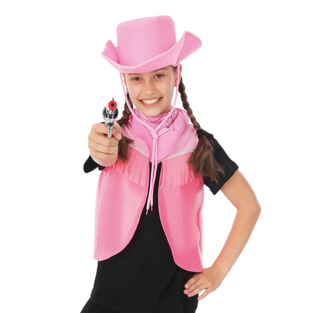 Children's Cowgirl Kit One Size Only - Western fancy dress accessories