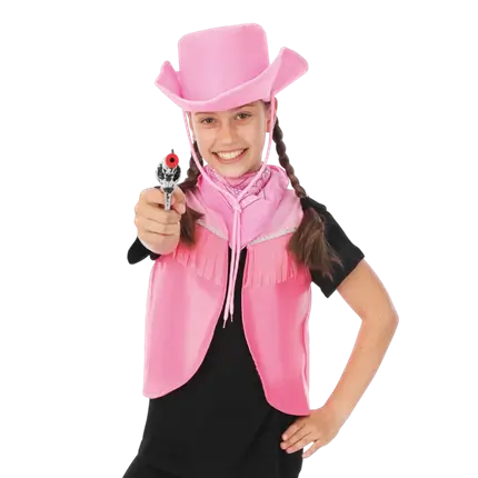 Children's Cowgirl Kit One Size Only - Western fancy dress accessories