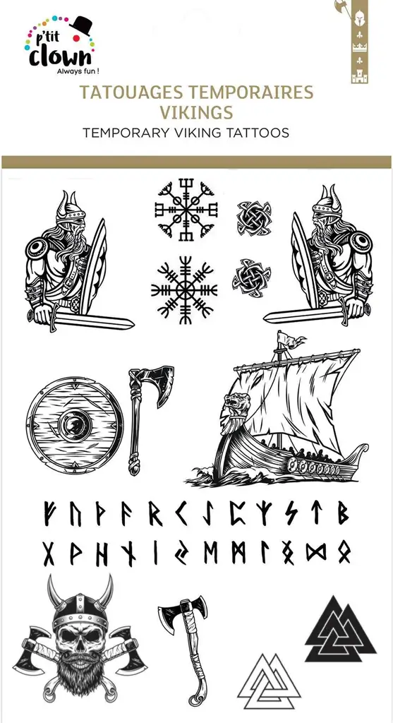Ephemeral Viking Tattoos - Children's Birthday Accessories