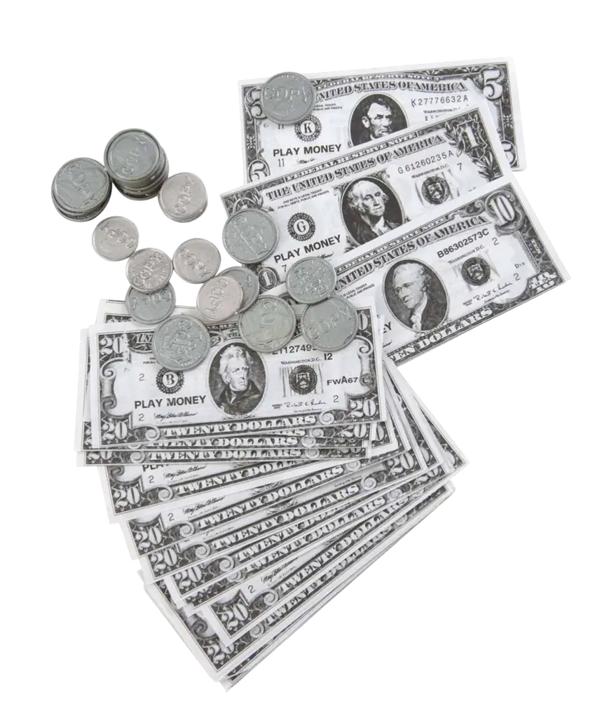 Dollars Coins and Banknotes Kit - Disguise Accessories
