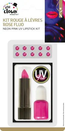 Fluorescent Pink Make-up Kit - Disguise Accessories