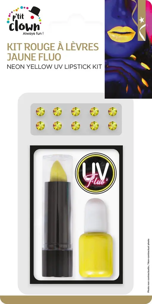 Fluorescent Yellow Make-up Kit - Disguise Accessories