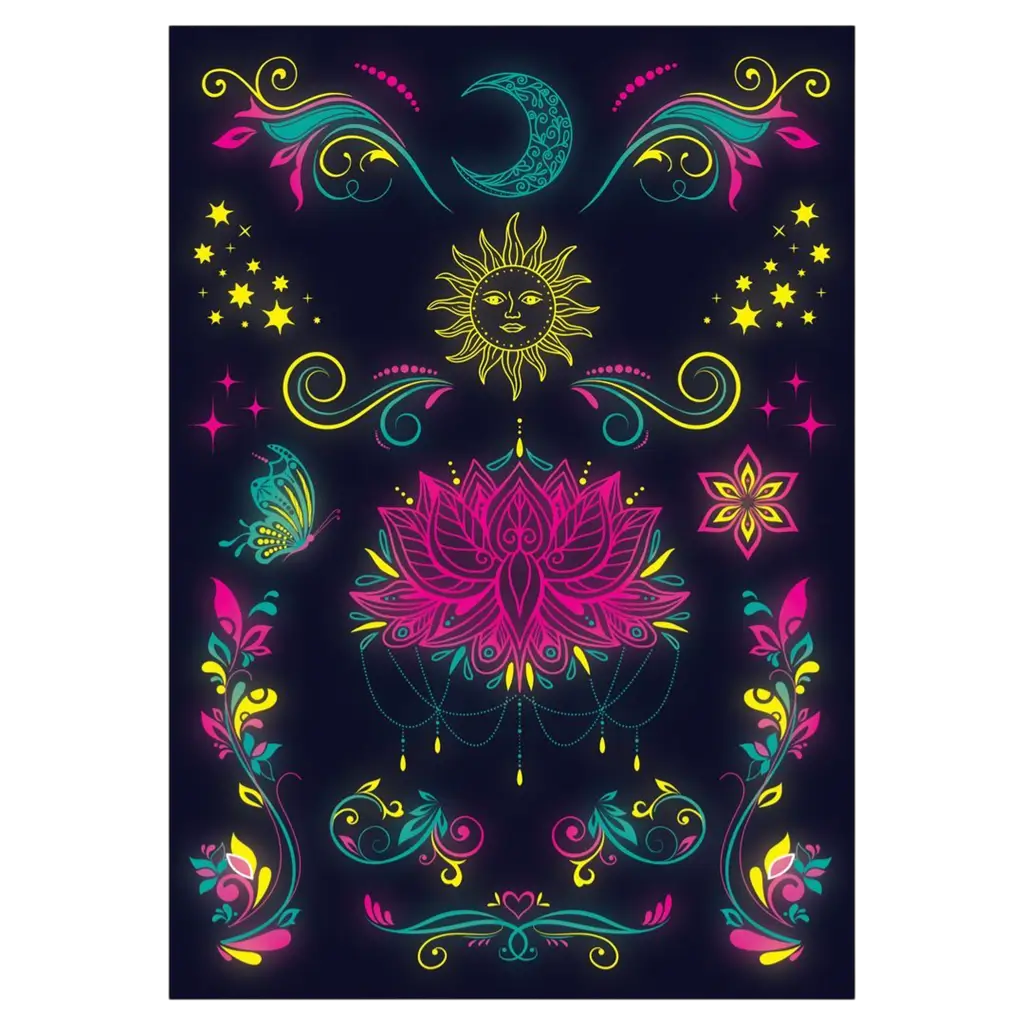 UV Phosphorescent Tattoos - Evening and Party Accessories