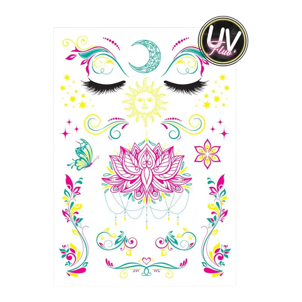 UV Phosphorescent Tattoos - Evening and Party Accessories
