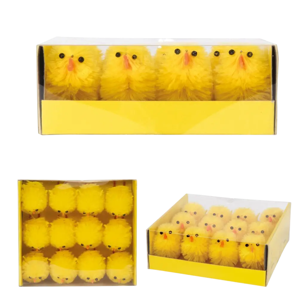 Decorative Mini Chicks Set of 12 - Table Decoration