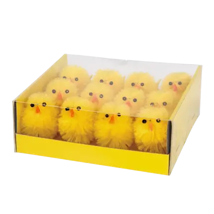 Decorative Mini Chicks Set of 12 - Table Decoration