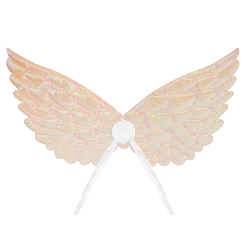 Women's White Pearl Angel Wings - Angel Halloween Carnival Disguise Accessory