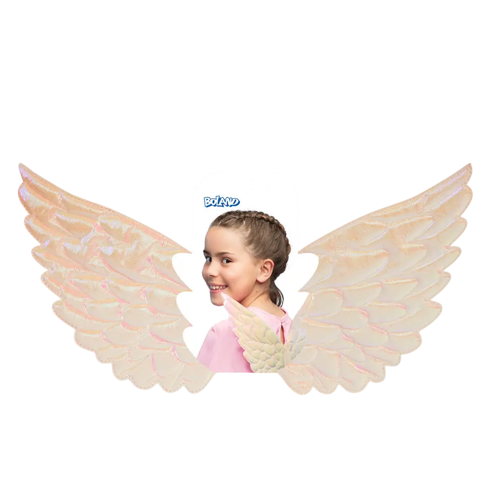 Women's White Pearl Angel Wings - Angel Halloween Carnival Disguise Accessory