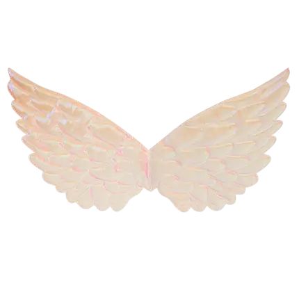 Women's White Pearl Angel Wings - Angel Halloween Carnival Disguise Accessory