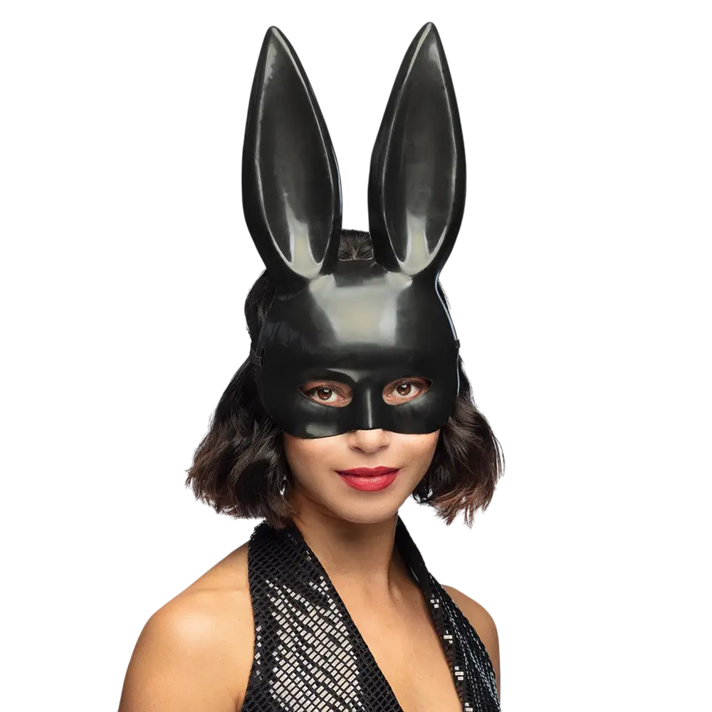 Adult Black Rabbit Mask - Sexy Bunny Mask Halloween Costume Party