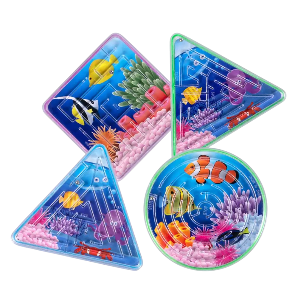 Children's Maze Set of 4 Fish - Children's Birthday Party Gifts