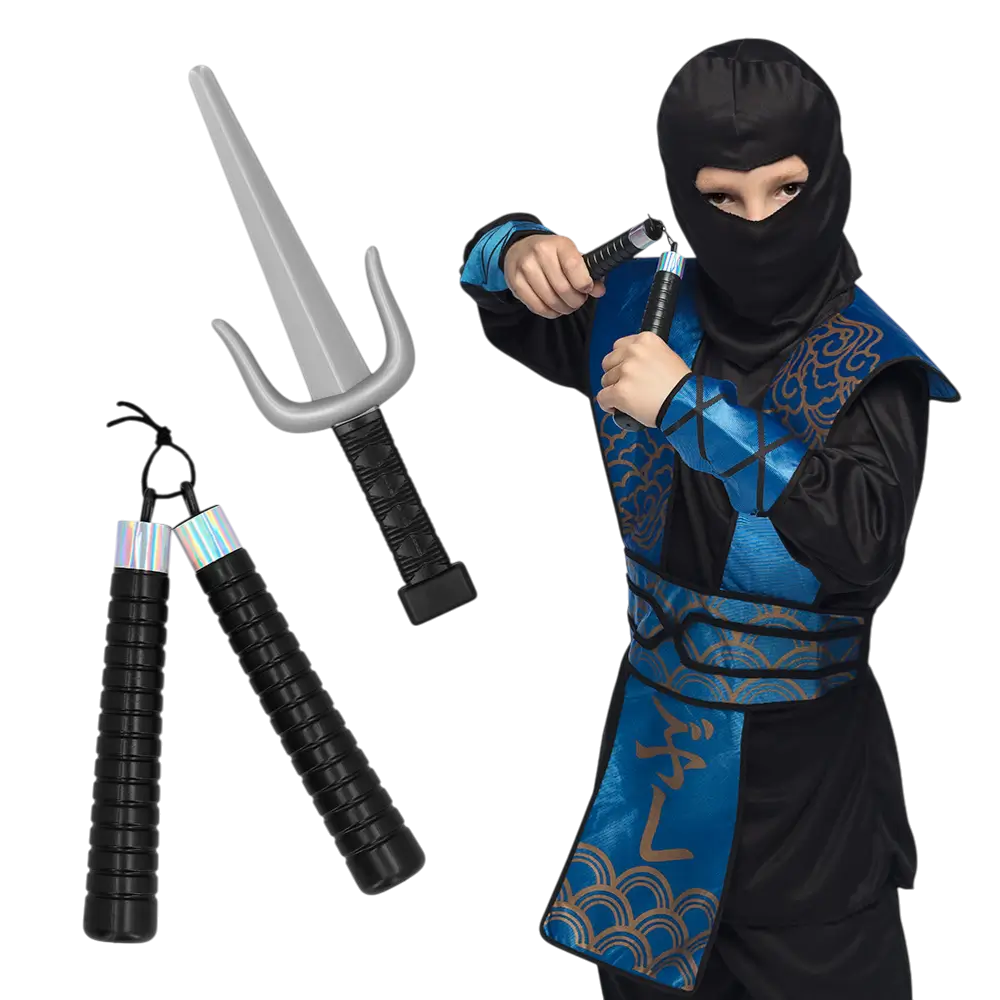 Child Ninja Weapons Kit - Ninja Disguise Accessories Boy Carnival