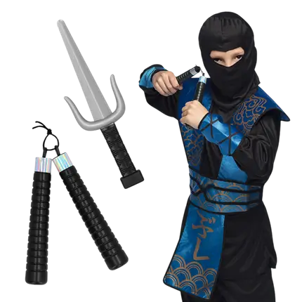 Child Ninja Weapons Kit - Ninja Disguise Accessories Boy Carnival