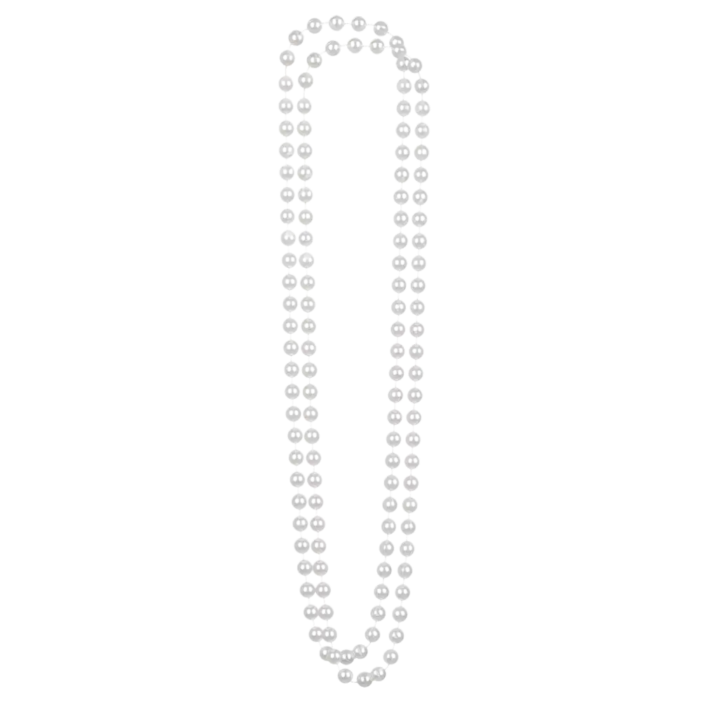 Woman's white pearl necklace - Charleston 20's Gatsby disguise