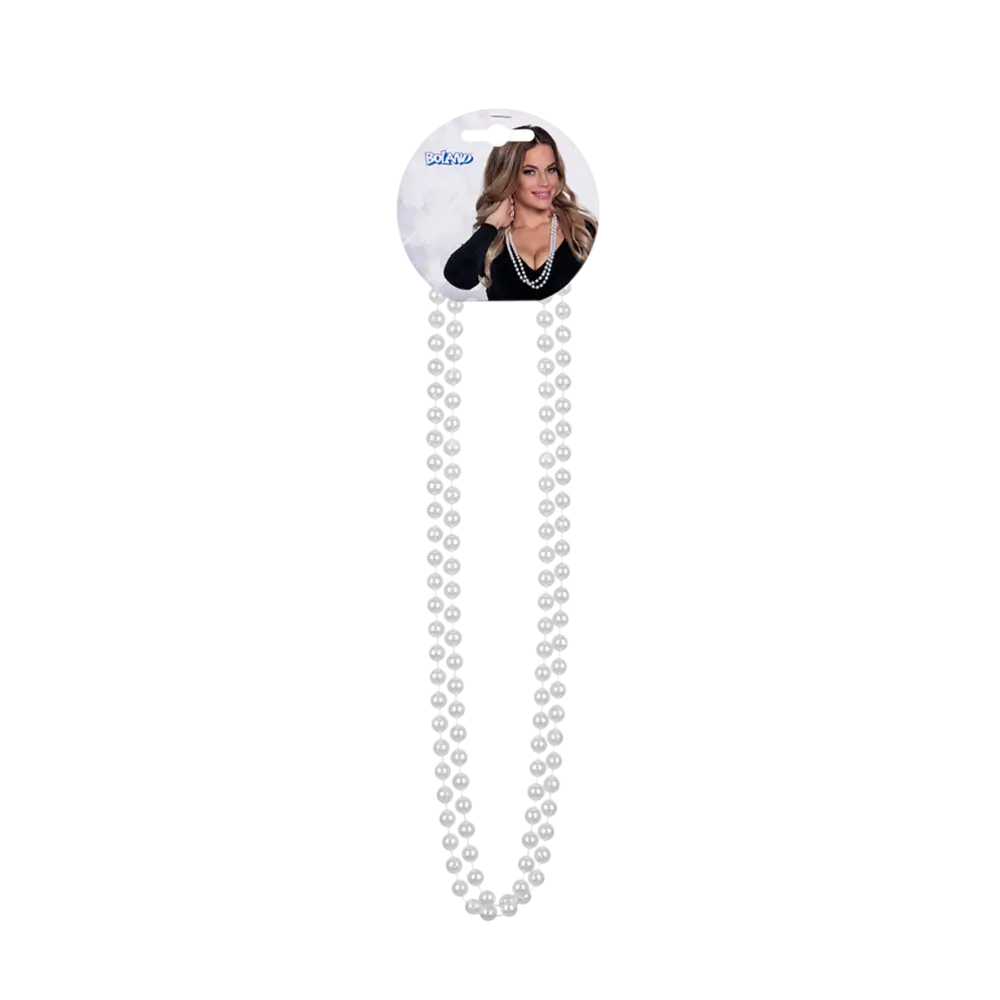 Woman's white pearl necklace - Charleston 20's Gatsby disguise