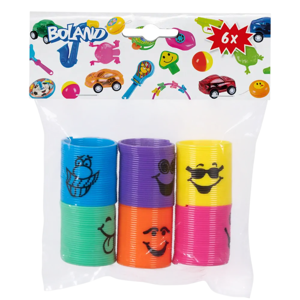 Children's toy springs x6 Smile - Birthday Gifts Guests